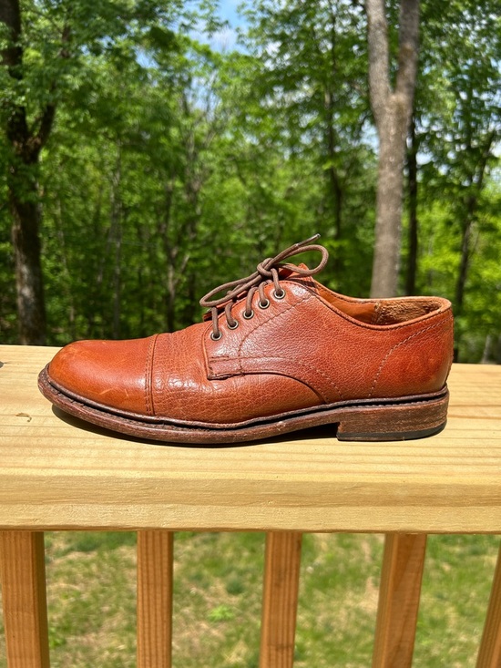 Frye JACK OXFORD 5-Eye Lace-Up Shoe Mens US size 7 in brown leather main image 7